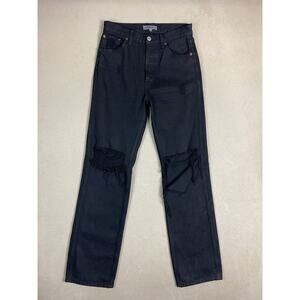 Re/Done Originals Jeans Adult 27‎ Black High Rise Distressed Denim Womens